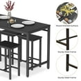 thumbnail image 6 of AWQM Dining Bar Table Set for 4, Modern Counter Height Table and 4 Bar Stools, 5 Piece Bar Table and Chairs Set for Small Spaces, Apartment, Pub, Dining Room, Kitchen, Black, 6 of 8