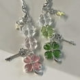 thumbnail image 3 of Unique Beaded Phone Charm Keychain Four Leaf Clovers Ornament Keyring Pendant, 3 of 11