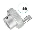 thumbnail image 3 of Uxcell Roue à Main en Alliage d'Aluminium 50mm OD 5mm avec Poignée Rotative Outil pour Machine à Laver, Argent, 3 of 6
