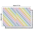 thumbnail image 6 of Colorful Checkerboard Pattern Summer Placemats Table Placemats Set Of 4-Linen Kitchen Washable Placemats Table Mats 11.8"x17.7" Non-Slip Heat Resistant, 6 of 6