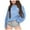 Light Blue, variant on Kiijoy Toddler Girls Sweatshirt Cartoon Cat Print Crewneck Pullover Sweatshirts, Sizes 4-5