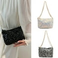 thumbnail image 2 of Women Sequins Shoulder Bag Fashion Crossbody Bag Chain Strap Messengers Bag Small Square Bag Evening Bag for, 2 of 2