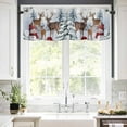 thumbnail image 5 of Christmas Valances for Windows Winter Redsnowman Deer Pine Trees Nature Snow Scene Rod Pocket Curtain Valance Window Treatment Short Curtains for Kitchen Living Room, 58"x16", 5 of 5