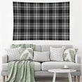 thumbnail image 3 of Menzies Black Plaid Tartan Scottish Family Pattern Wall Tapestry 40"x60" Lightweight, Wrinkle-Resistant Hanging Blanket for Bedroom Living Room Decor, 3 of 6