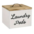thumbnail image 2 of jifeng Wooden Storage Container Dispenser for Laundry Room Organization and Storage White laundry pod, 2 of 9