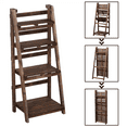 thumbnail image 5 of Renwick 4 Tier Foldable Wooden Plant Display Stand for Indoors Outdoors, Natural Wood, 5 of 6
