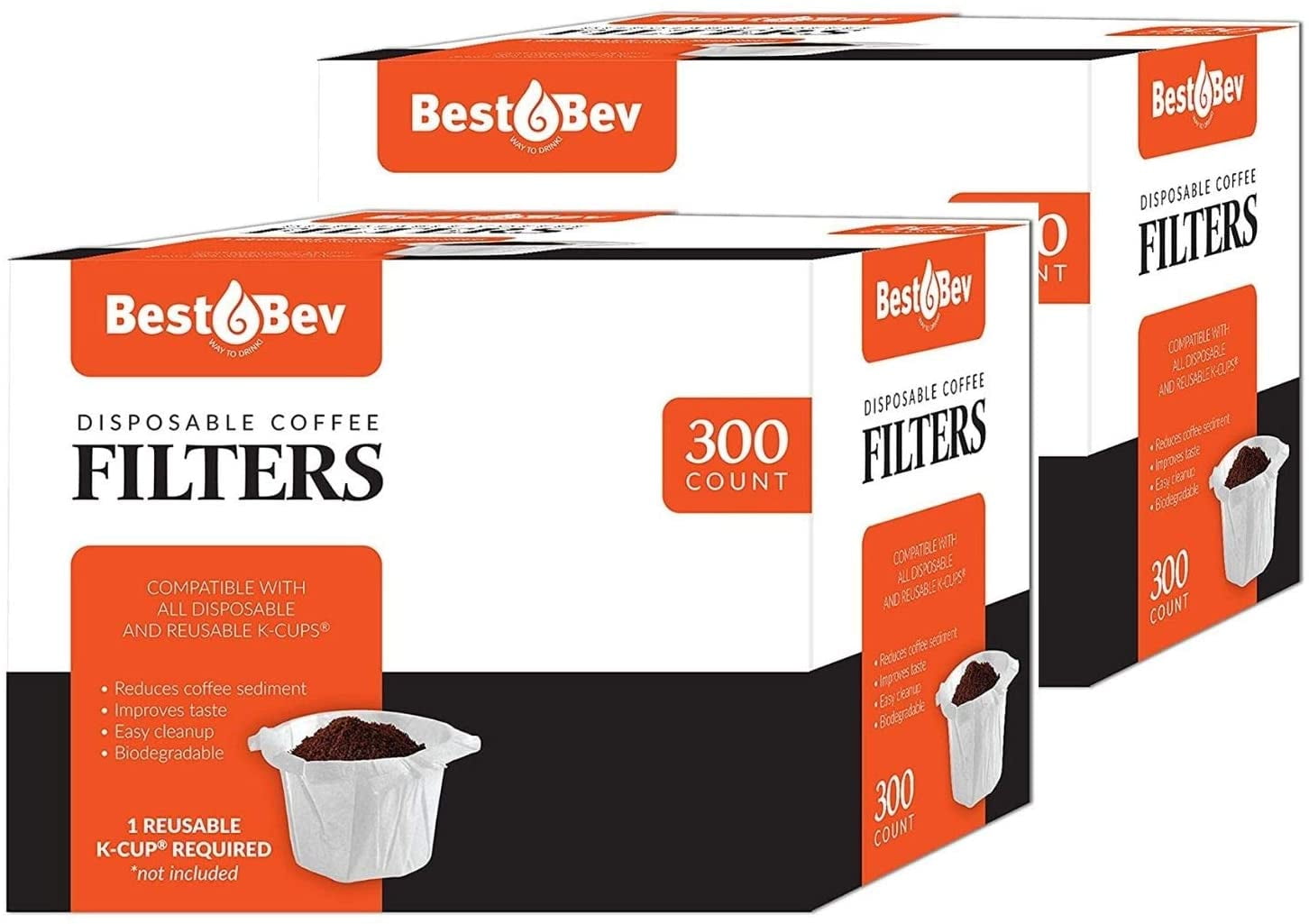 200-Ct EZ-Cup Disposable Paper Filter for Keurig Single Brew K-Cup Coffee Maker 