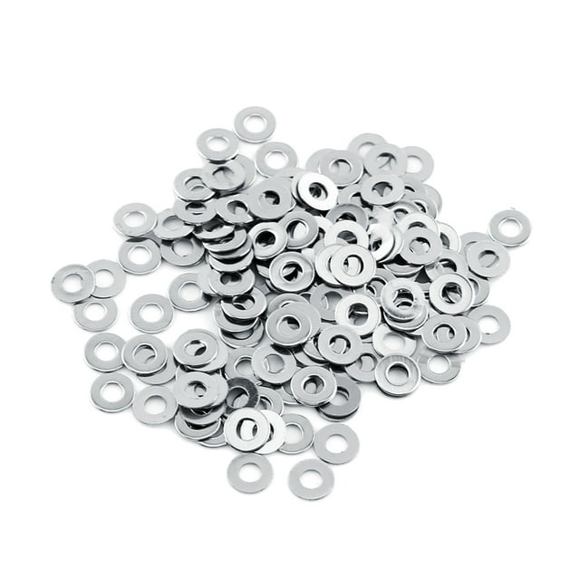 Arandelas planas-100 piezas 304 Kit de reparación de tornillos de arandelas planas de acero inoxidable Herramienta M3/M5/M6/M8/M10(M3*7 * 0.5)