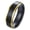 Gold Edge, variant on 6 mm Black Tail Ring for Men Women Stainelss Steel Band Casual Jewelry