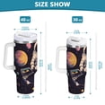 thumbnail image 6 of Yayeee 40oz Stainless Steel Tumbler with Straw and Handle Double-Wall Insulated Travel Water Bottle, Pink Record, 6 of 8