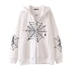 thumbnail image 2 of Dark hip-hop gótico Harajuku Y2k estampado de araña cremallera Sudadera con capucha hombres y mujeres Harajuku chaqueta sudadera, 2 of 4