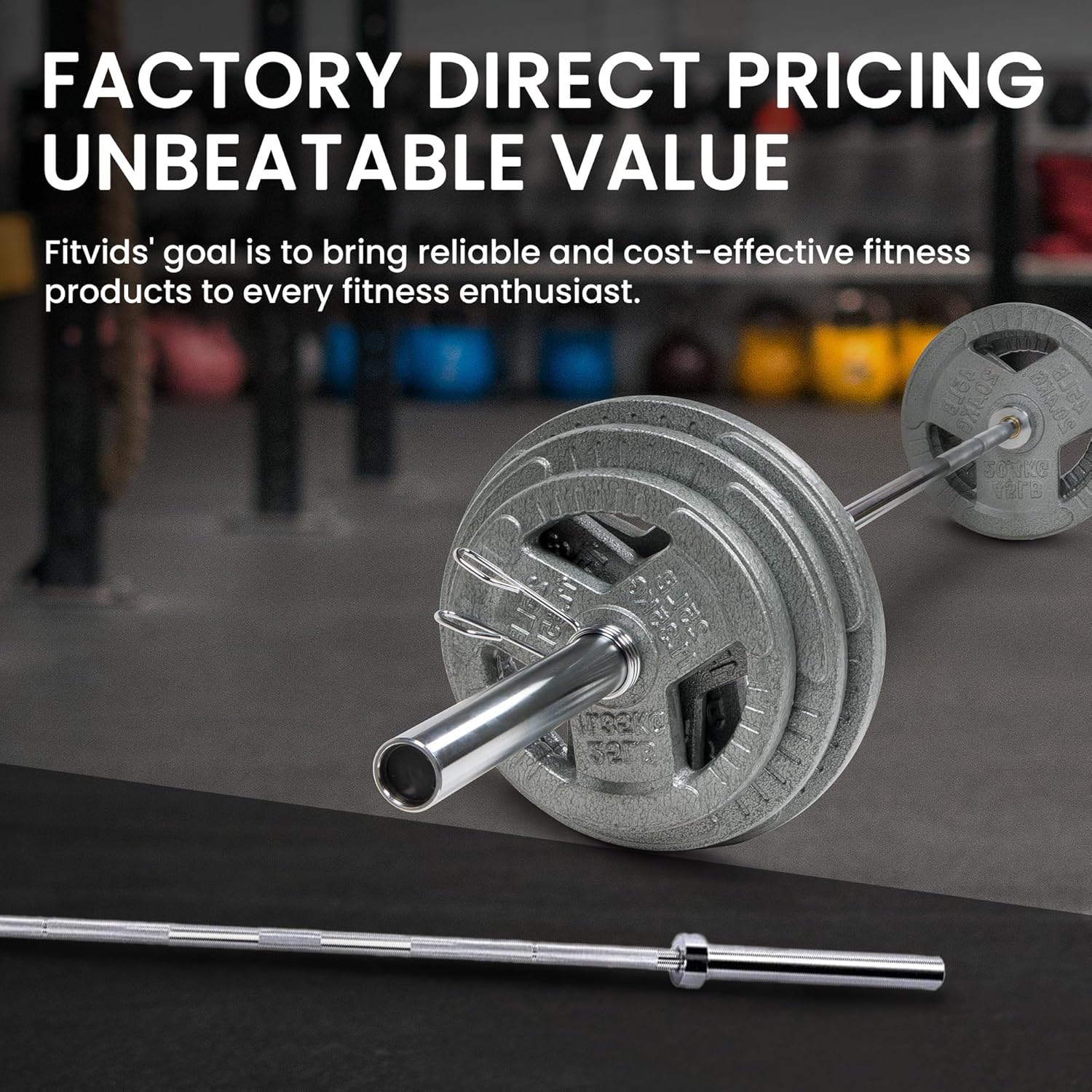 2 Inch  Barbell Bar, 5/6/7 Feet Bar with Collar for Home Gym Strength Training