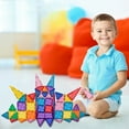 thumbnail image 3 of PicassoTiles 61PCS Mini Magnetic Tiles Diamond Set – Travel Size STEM Educational Building Blocks for Kids Toddler, Montessori Creative Learning Toy, 3 of 16