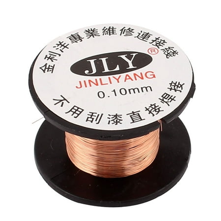 0.1mm Diameter Copper Soldering Solder PPA Enamelled Repair Reel Wire 15m (Best Solder For Electrical Wire)