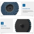 thumbnail image 3 of Disque de Ponçage à Rabat 50Mm 2 Pouces pour Rouleau de Rouleau de Rolor Verrouillage Outils Abrasifs s'Adapte au Polissage Métal Fer Élimination de la Rouille Roue de Meulage, 3 of 7