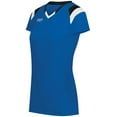 thumbnail image 4 of High Five M Girls TruHit Tri-Color Short Sleeve Jersey Royal/Black/White 342253, 4 of 5