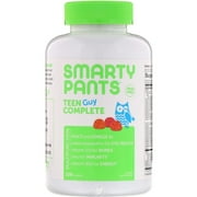 (4 Pack) Daily Gummy Multivitamin Teen Guy: Vitamin C D3 Zinc for Immunity Biotin for Skin Hair Omega 3 Fish Oil Iodine Vitamin B6 E Methyl B12 for Energy by Smartypants (120 Count 30 Day Supply)
