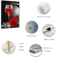 thumbnail image 4 of ZHONGYUTONG Red Wine Wall Decor Kitchen Canvas Picture Black White and Red Wine Glass Rose Painting Prints Modern Abstract Artwork for Restaurant Dining Room Bar Decor (12.00" x 18.00"), 4 of 5