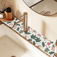 thumbnail image 2 of Yayeee Faucet Mat for Kitchen Sink 14.7" Diatomite Long Splash Guard Pad, White Christmas Holly, 2 of 7