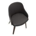 thumbnail image 4 of LumiSource Walnut Wood, Brown PU Bacci Chair, 4 of 8