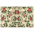 thumbnail image 2 of Wobogo Red Flowers and Green Leaves Pattern Kitchen Curtains 2 Piece Set Farmhouse Country Style Light Filtering Small Window Drapes Suitable for Bathroom Laundry Room and RV 27x36in, 2 of 9