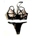 thumbnail image 2 of Victoria's Secret Very Sexy Bling Rhinestone Fashion Show Lightly Lined Plunge Bra & Panty Set Cup Size 34C New, 2 of 3