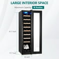 thumbnail image 3 of Towallmark Beverage Refrigerator Cooler, 18 Bottle Compressor Wine Cooler, Freestanding Beverage Refrigerator, Wine Cellar with Adjustable Temp Control for Red, White, Champagne, Beer and Soda, 3 of 9
