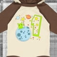 thumbnail image 4 of Inktastic Cute First Birthday Alien in Space Boys or Girls Long Sleeve Baby Bodysuit, 4 of 5