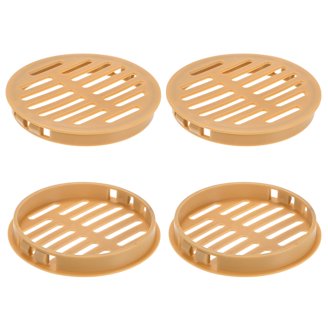 Uxcell 2pcs Stainless Steel Air Vents - 25mm Diameter Round Soffit Vents For Cabinets & Wardrobes