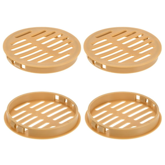 Uxcell 4-Pack Round Soffit Vents, 80mm/3.1 Inch Plastic Air Vents Grille Circular Soffit Vents Cover for Bathroom Home/ Office/Kitchen/Cabinet/Wardrobe [Orange]