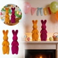thumbnail image 1 of Easter Bunny Figurine Pair – Cute Rabbit Statues for Home Desktop Ornament & Holiday Centerpiece Display, 1 of 6