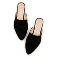 thumbnail image 2 of Women Mules Comfortable Slip On Pointed Toe Mules For Women Flats with Knot,Black 9, 2 of 4