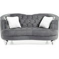 thumbnail image 2 of Gray Compact Loveseat - Recessed Arms Provide Comfort - Small Living Spaces - Quick Setup, 2 of 2