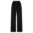 thumbnail image 7 of EDFBUYKRS Female Women Pants Casual Womens Pants Petite Women Casual Knitted Ribbed Hight Waist Solid Color Long Pants Trousers with Pockets M, 7 of 7