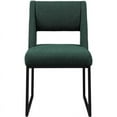 thumbnail image 4 of Meridian Furniture Jayce Green Boucle Fabric Dining Chair, 4 of 6