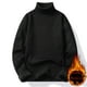 thumbnail image 4 of Suéter grueso con forro polar y cuello alto para hombre, suéter ajustado y cálido para jóvenes, suéter de otoño e invierno, parte superior inferior, 4 of 4