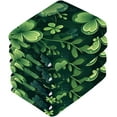 thumbnail image 4 of St. Patrick's Day Shamrock Washcloths Set of 6-12 x 12 inch Pure Cotton Wash Cloth Highly Absorbent and Soft Fingertip Towels Face Cloths for Bath, Spa Wash cloth, 4 of 7