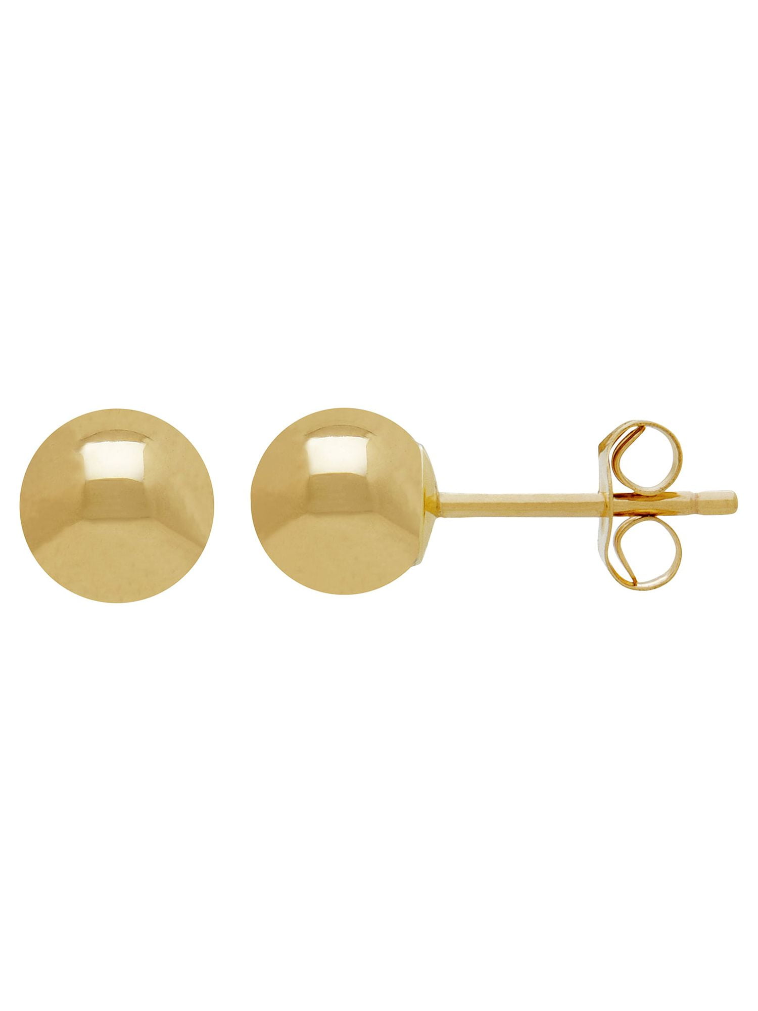 Brilliance Fine Jewelry 10K Yellow Gold 5MM Hollow Ball Stud Earrings