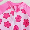 thumbnail image 7 of REDARER Floral Print Long Sleeve One Pice Girls Swimsuit with I Swim Cap & Swimwear,Girls Swimsuit,18-24 Months, 7 of 7