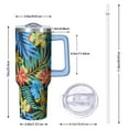 thumbnail image 3 of 40 oz Hawaii Tropical Plants Tumbler with Handle, Flip Straw Lid, Leak Proof Vacuum Insulated Stainless Steel Mug, Travel Gifts for Men Women, 3 of 5