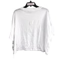 thumbnail image 2 of Calvin Klein Womens White Rainbow Logo Basic Cropped Relaxed T-Shirt Size XL $39, 2 of 5