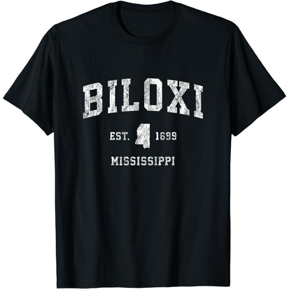 Biloxi Mississippi MS Vintage Athletic Sports Design T-Shirt
