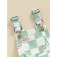 thumbnail image 4 of Bagilaanoe Little Girl Summer Jumpsuit Shorts Toddler Sleeveless Checkerboard Floral Romper Overalls 6M 12M 18M 24M 2T 3T 4T 5T 6T Kids Short Pants Summer Clothes, 4 of 7