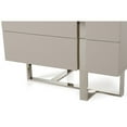 thumbnail image 4 of Cid Vili 47 Inch Tall Dresser Chest, 5 Drawers, Gray High Gloss Wood, Steel, 4 of 6