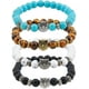 thumbnail image 1 of Juego de 4 pulseras de búho con energía curativa, pulseras de piedras de la suerte, pulseras de cuentas con dijes de búho, pulseras elásticas para la ansiedad, pulseras para parejas, regalos., 1 of 7