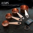 thumbnail image 2 of 9-piece Rose Gold Nested Metal Measuring Spoons And Measuring Cups, 2 of 5
