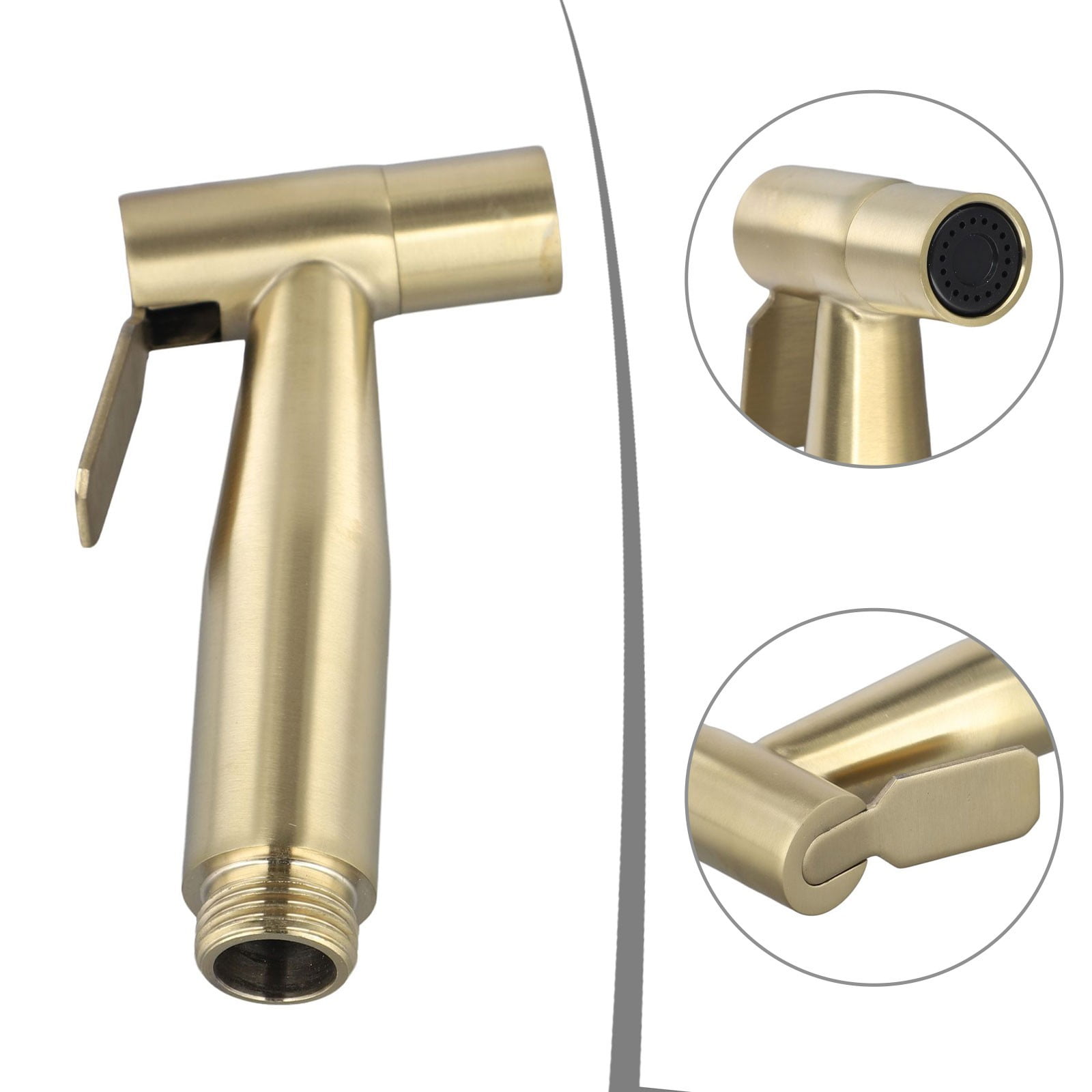 304 Stainless Steel Single Bidet Gold Color Handheld Toilet Bidets Shattaf Showerset With Filling Valve Shower Hose