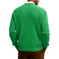 thumbnail image 4 of Men's V Neck Cardigan Sweater Casual Lightweight Button Down Knitted Cardigan Sweater Green S, 4 of 7