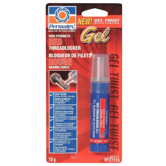 Verrou Fileté à Haute Résistance - Gel Rouge, 10 g