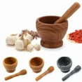 thumbnail image 3 of Resin Setmortar and Pestle Garlic Herb Spice Mixing Grinding Crusher Bowl Restaurant Kitchen Tools, 3 of 9
